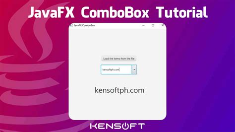 How To Use The Combobox In Javafx Perfect Tutorial