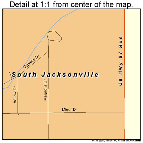 South Jacksonville Illinois Street Map 1770889