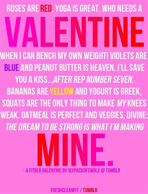 Valentines Poem Health And Fitness ~ Motivation