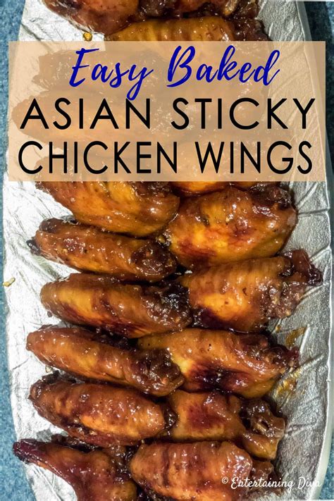 Honey bbq wings are not. Easy Baked Sticky Chinese Chicken Wings - Entertaining ...