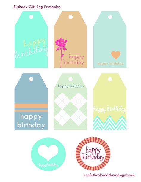 These diy gift tags will give your gift the finishing touch that shows you care. Pin on Confetti Colored Day FREE Printables
