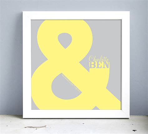 Framed Personalised Ampersand Print By Modo Creative