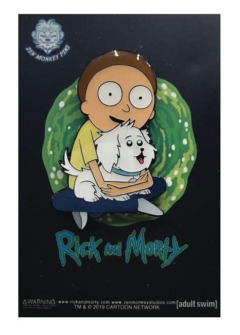 Aug193305 Rick And Morty Morty And Snowball Pin Previews World