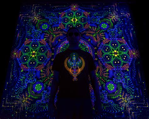 Psy Hintergrund Cosmic Temple Uv Schwarzlicht Aktive Etsy