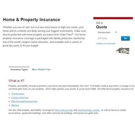 Think of insurify as your personalized, online insurance agent. State Farm Property Insurance Quote in 2020 | State farm insurance, Home insurance quotes, State ...