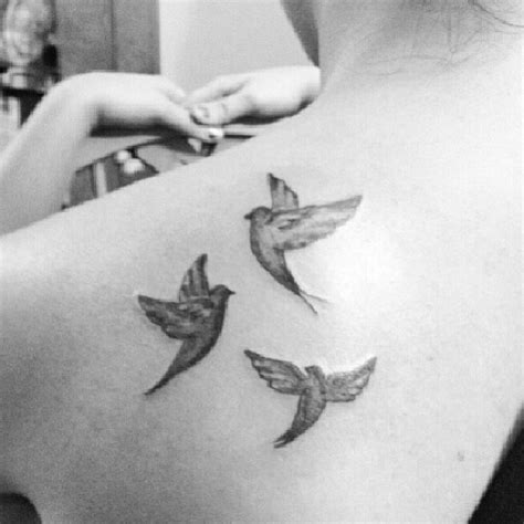 Bird Tattoos On Front Shoulder