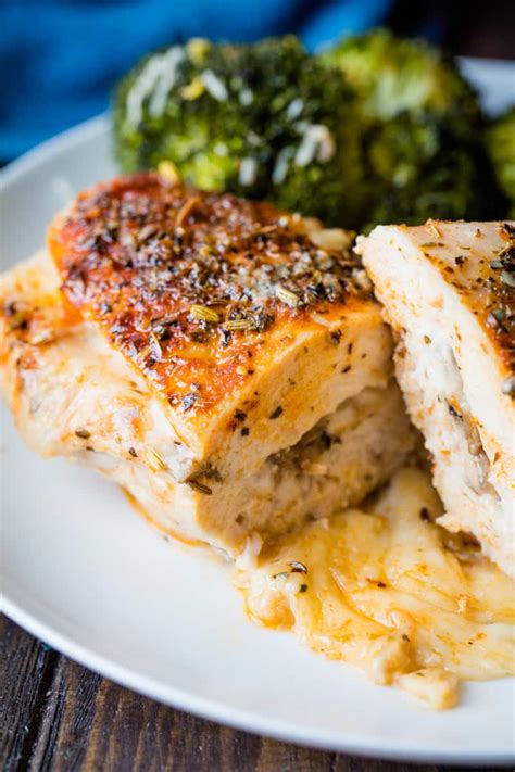 The calorie content is also lower than fried food, which helps you manage your weight and improves your health. Stuffed Herbed Chicken Breasts