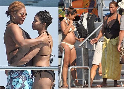 Pictures Of Alicia Keys Pregnant In Bikini On Yacht Honeymoon With Swizz Beatz Popsugar Celebrity