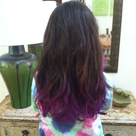 Purple Dip Dye Looks So Good With Brown Hair Hairstyles