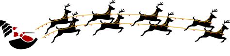Santa Clauss Reindeer Png Transparent Image Download Size 2320x569px