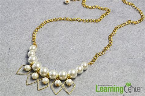 How To Make Pretty Pearl Beaded Chain Necklace For Wedding