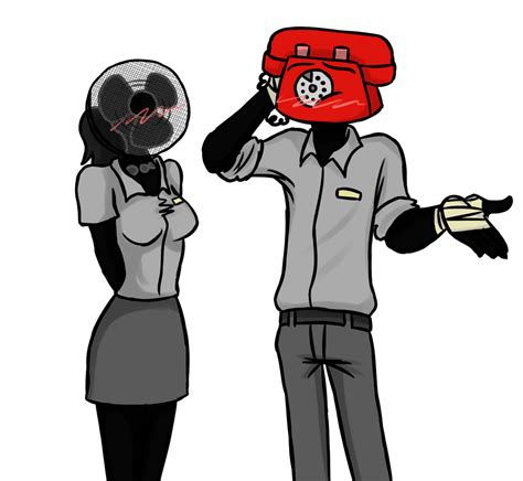 Phone Guy And Lady Fan By Purplemonstereyj On Deviantart