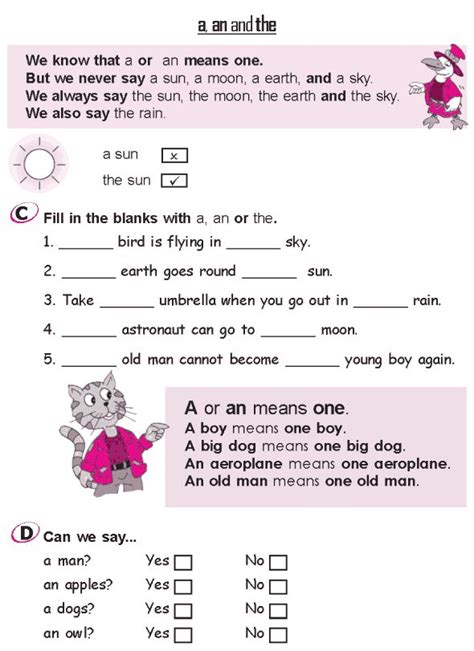 Subjects like moral science, hindi, english start to come fast and furious in your 2nd grade. Grade 2 Grammar Lesson 3 Articles - a, an and the (3 ...