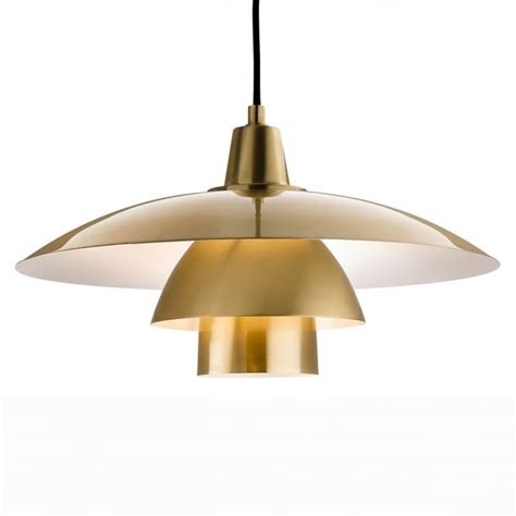 Olsen Scandinavian Pendant In Brushed Brass Affordable Lighting