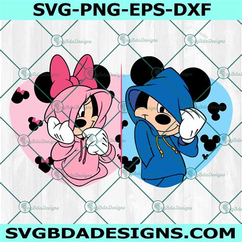 Mickey And Minnie Mouse Heart Svg Mickey Minnie Mouse Svg Svgbdadesigns
