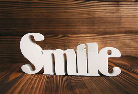 Smile Letters On Wooden Background Stock Image Image Of Color Sign
