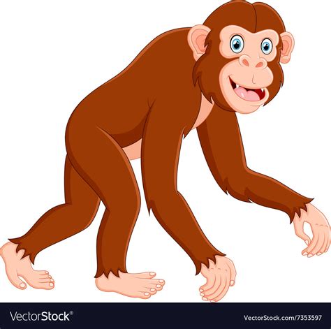Cartoon Funny Monkey Royalty Free Vector Image