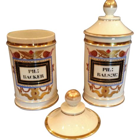 Antique French Porcelain Pharmacy Or Apothecary Jars 19th