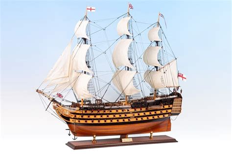 Seacraft Gallery Hms Victory Painted Wooden Model Ship Extremely