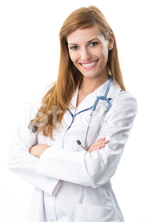 Portrait Of Young Doctor In A White Coat Stock Photo Royalty Free