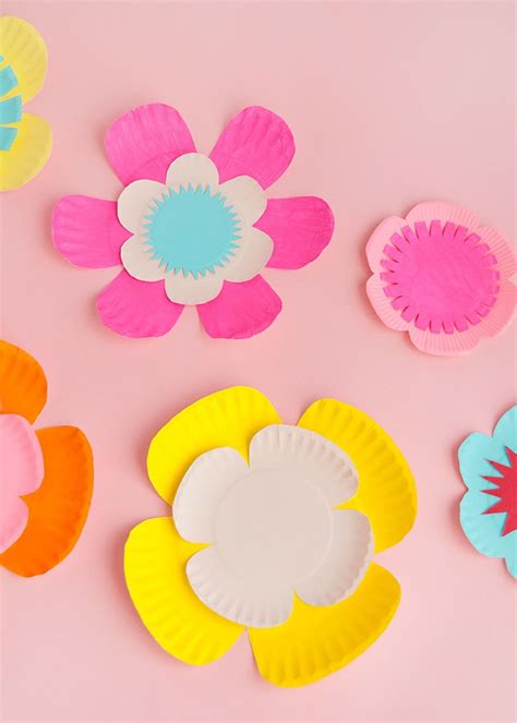 How To Make Paper Plate Flowers Handmade Charlotte