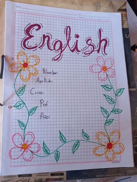 Caratula Para Ingles In 2022 Bullet Journal Ideas Pages Lettering