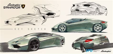 Lamborghini Ganador Concept Design Sketch Car Body Design