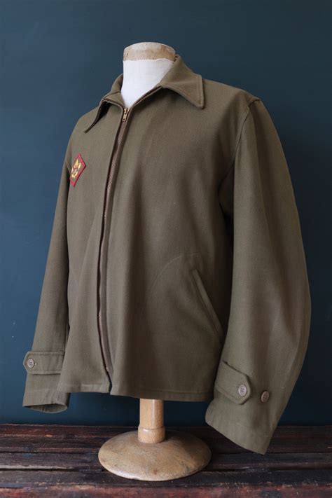 Vintage 1940s 40s Khaki Green Bsa Boy Scouts Of America Wool Pleated