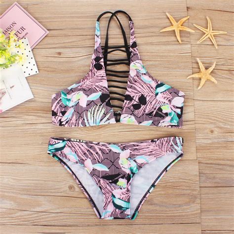 New Style Sexy Printing Separate Bikinis Set Beach Hot Sex Picture