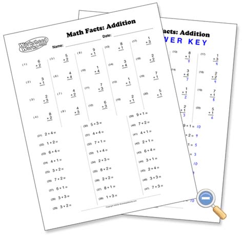 A collection of english esl worksheets for home learning, online practice, distance learning and english classes to teach about answers, answers. Addition to Ten - WorksheetWorks.com | Basic subtraction ...