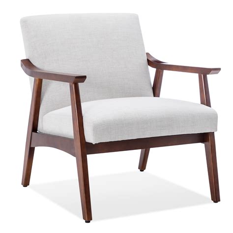 Belleze Mid Century Modern Accent Chair Living Room Upholstered Faux
