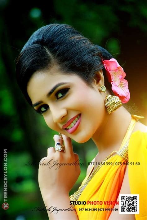 Gorgeous Actress Maheshi Madushanka In Traditional Yellow Saree