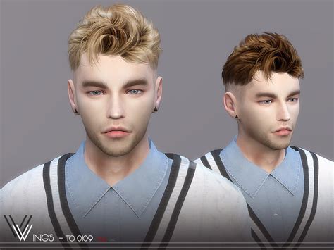 Wingssims Wings To0109 In 2021 Sims 4 Hair Male Sims Hair Sims 4