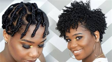 Simple braided hairstyle for women. How To Do a Braid-Out on Tapered Natural Hair feat Camille ...