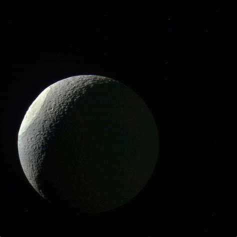 Nasas Cassini Views Saturns Moon Tethys