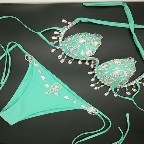 2018 Venus Vacation Tassels Diamond Bikini Set Sexy Women Swimwear New