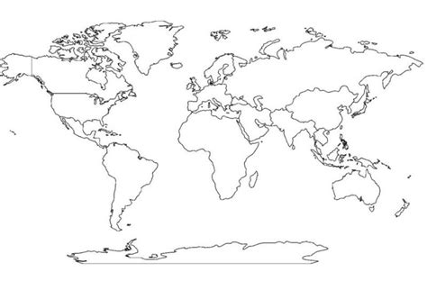Blank World Map Printable Graphics