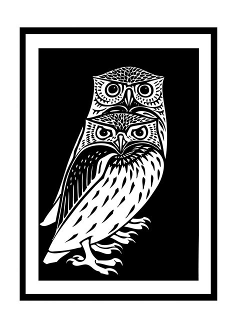 Owl Drawing Black White Free Stock Photo Public Domain Pictures
