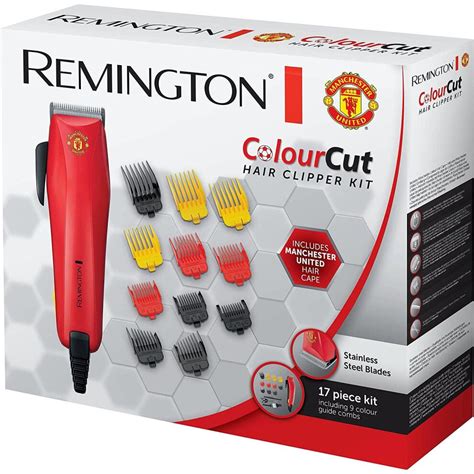 Remington Colour Cut Hair Clippers 9 Variable Trimming Combs