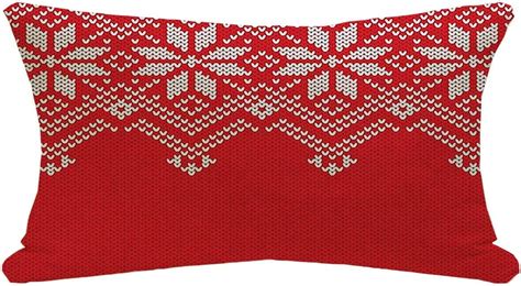 Staroatl Lumbar Throw Pillow Cover Knitwear Norway Isle