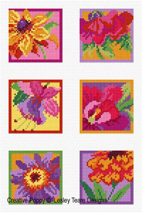 Check out our spren selection for the very best in unique or custom, handmade pieces from our prints shops. Lesley Teare Designs - Colorful Florals (cross stitch pattern)
