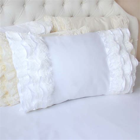 Ruffle Lace Pillow Sham Pillowcase Luxury Victorian Shabby Etsy