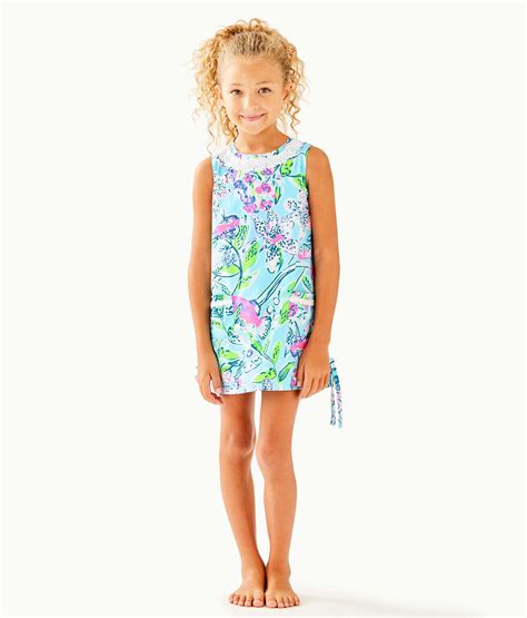 Girls Little Lilly Classic Shift Dress Bali Blue Sway This Way Large Girls Clothing Online