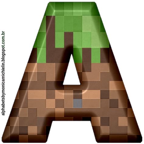 M Michielin Alphabets Minecraft Alphabet Letter Png Alfabeto Minecraft Minecraft Love