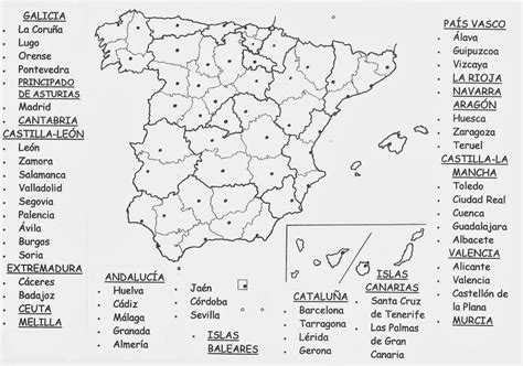 Manual Del Científico Mapa Mudo De Las Provincias De España 6º Nivel