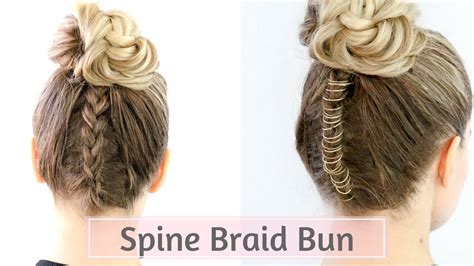 Spine Braided Bun Hair Tutorial Inspired By Shay Mitchell Youtube