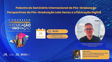 Palestra Do Semin Rio De P S Grad Perspectivas Da P S Gradua O Lato