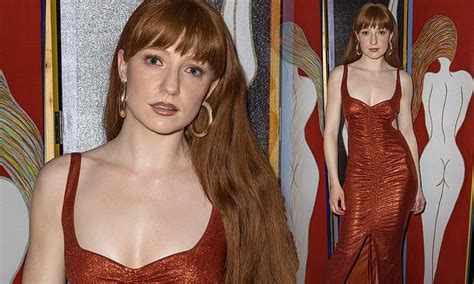 Nicola Roberts Stuns In A Figure Hugging Ruched Copper Coloured Dress Ahead Of Performance In