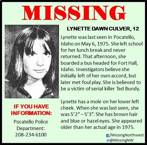 Lynette Culver Is Missing From For The Missing Pacific Northwest