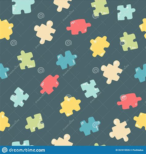 Color Puzzles Vector Background And Texture Vector Seamless Pattern For